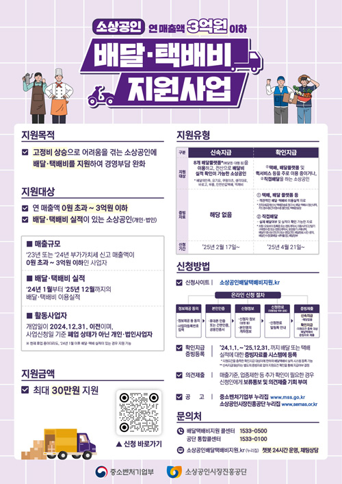 소상공인 배달·택배비 지원사업